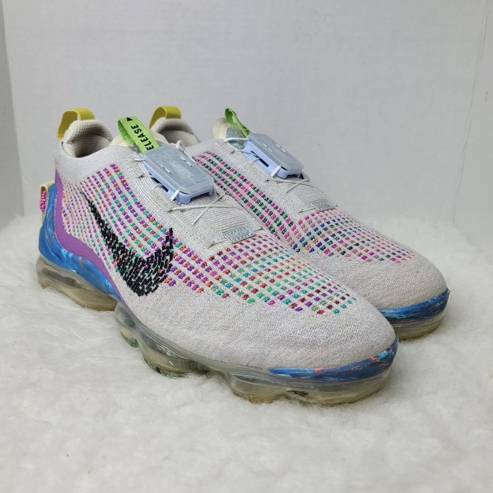 Nike Air Vapormax 2020 FK Flyknit Pure Platinum Multicolor CJ6740-001 Size 9.5
